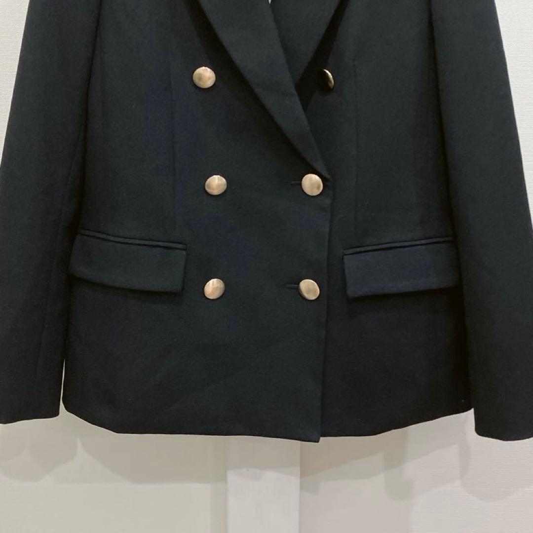 NOLLEY'S sophi サージ シャーク ダブル ジャケット 金ボタン