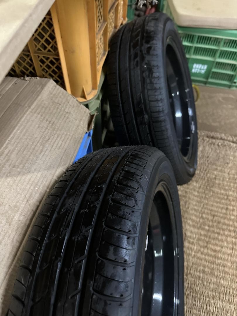 新車外し　SUZUKI スペーシアカスタム　純正タイヤホイールセット2本