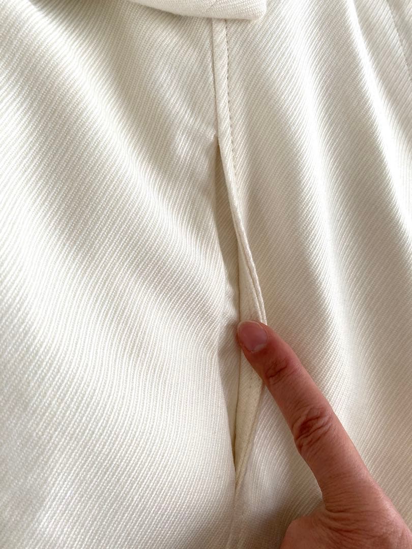 HELMET LANG ライダースジャケット 白×グレージュ　0