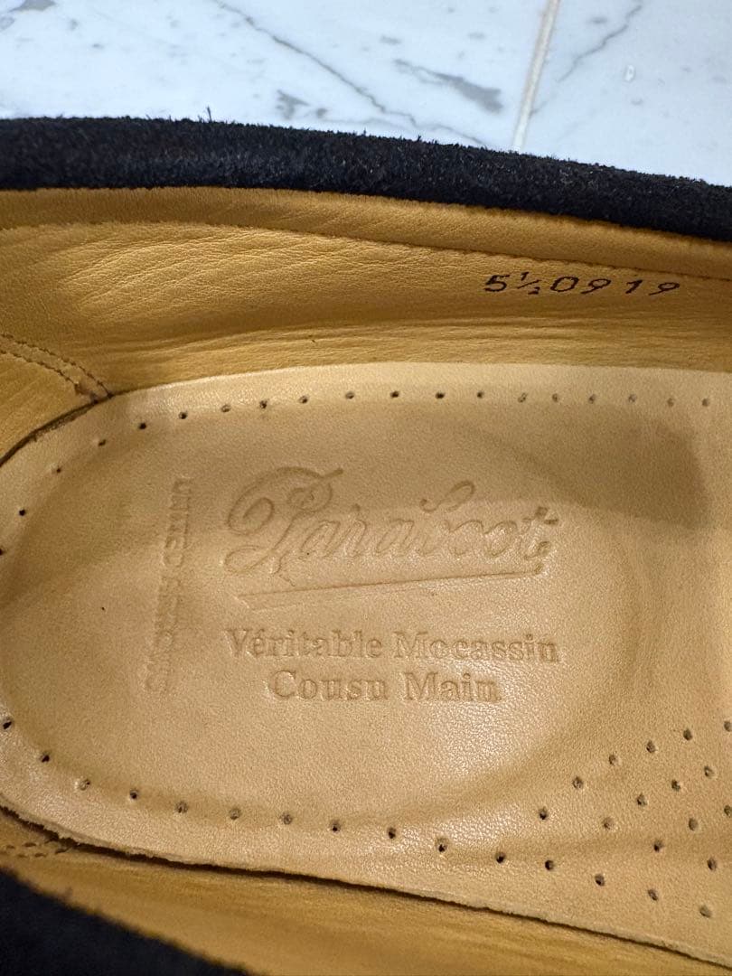 Paraboot パラブーツ ローファー 黒 スエードラグソール 5 1/2