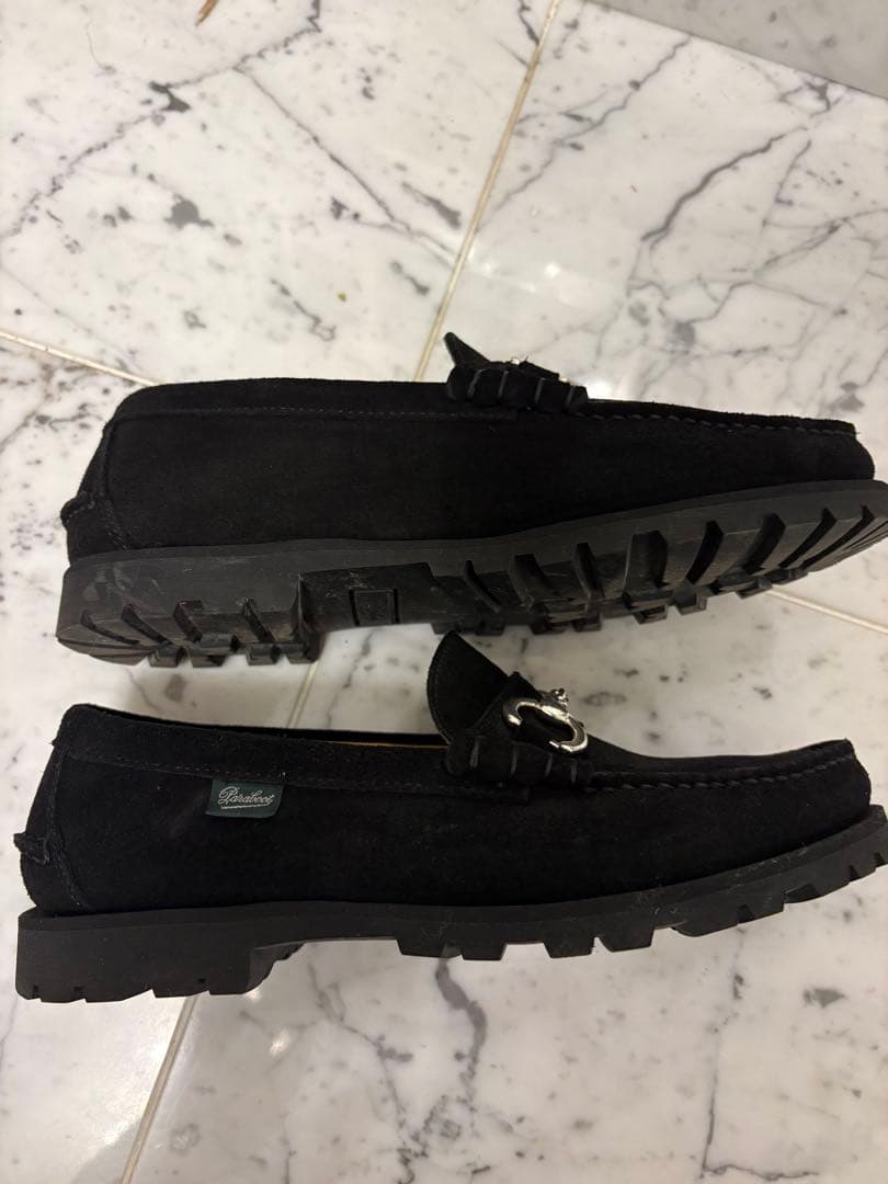Paraboot パラブーツ ローファー 黒 スエードラグソール 5 1/2