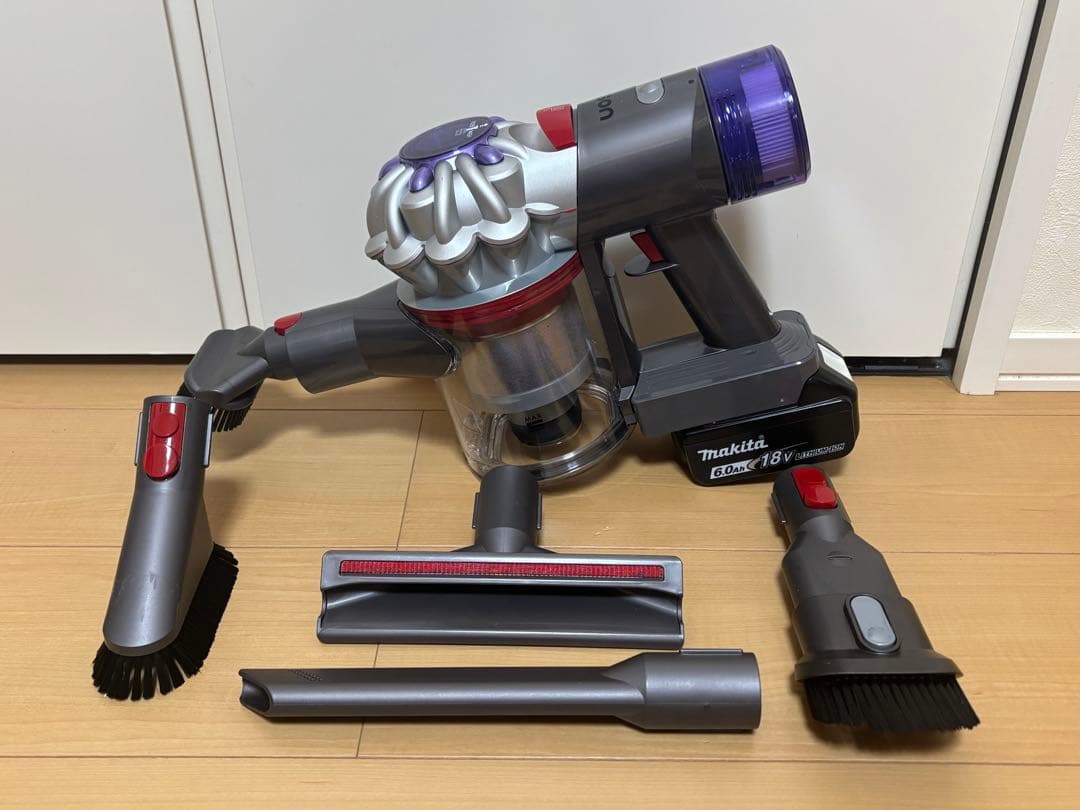 【美品】ダイソン SV25 マキタ18Vバッテリー仕様 付属品5個付