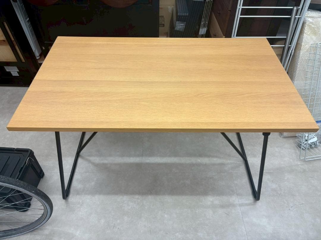 無印良品 折りたたみテーブル 木目調 120×70×70cm たのメル便
