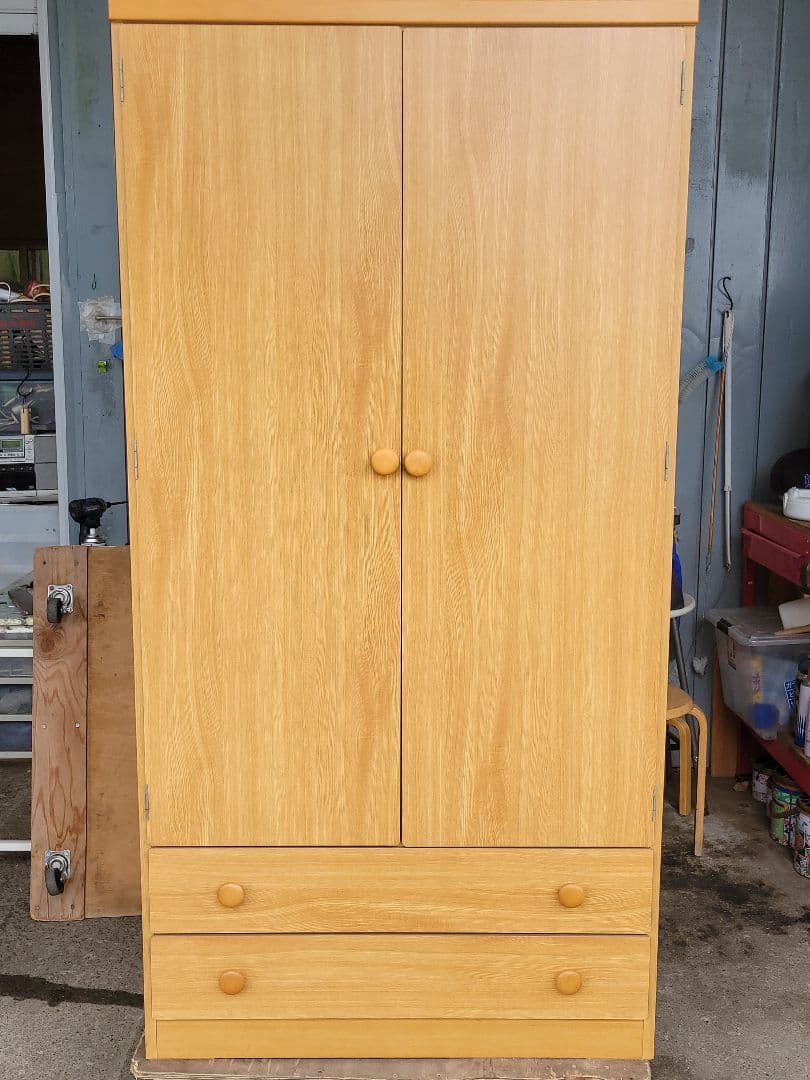 引き取り限定！ワードローブ クローゼット ハンガーラック 鏡付き 高さ175cm