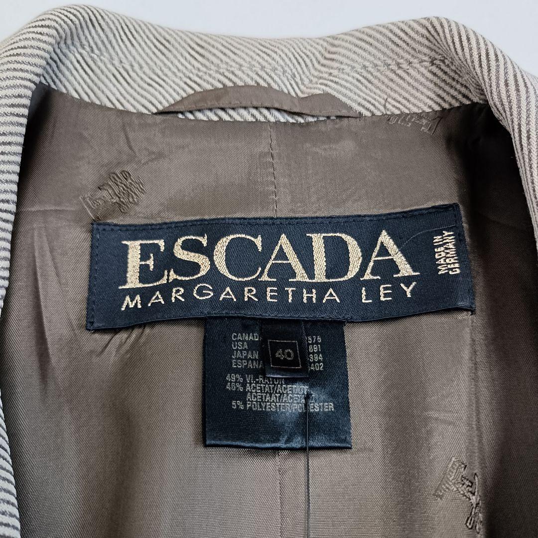 ESCADA ドイツ製 ヴィンテージ テーラードジャケット 金ボタン 40 L