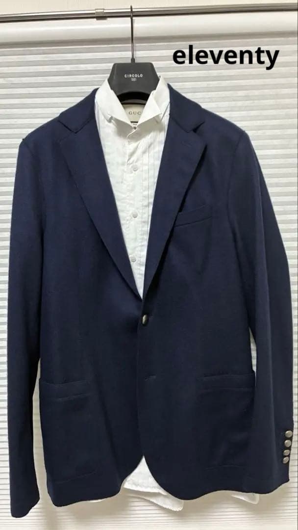 こうへい　美品　定番　eleventy ネイビー ジャケット　46