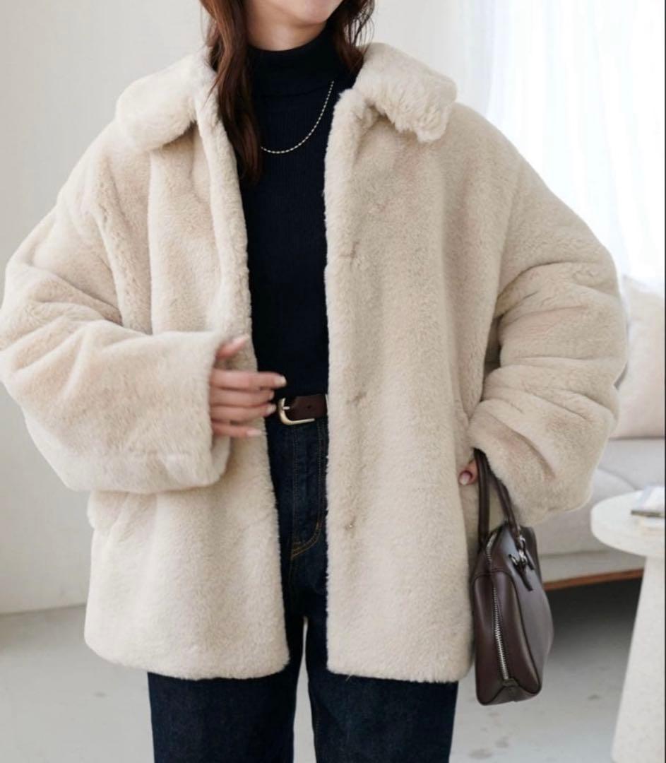 【美品】DISCOAT ファージャケット　Mサイズ