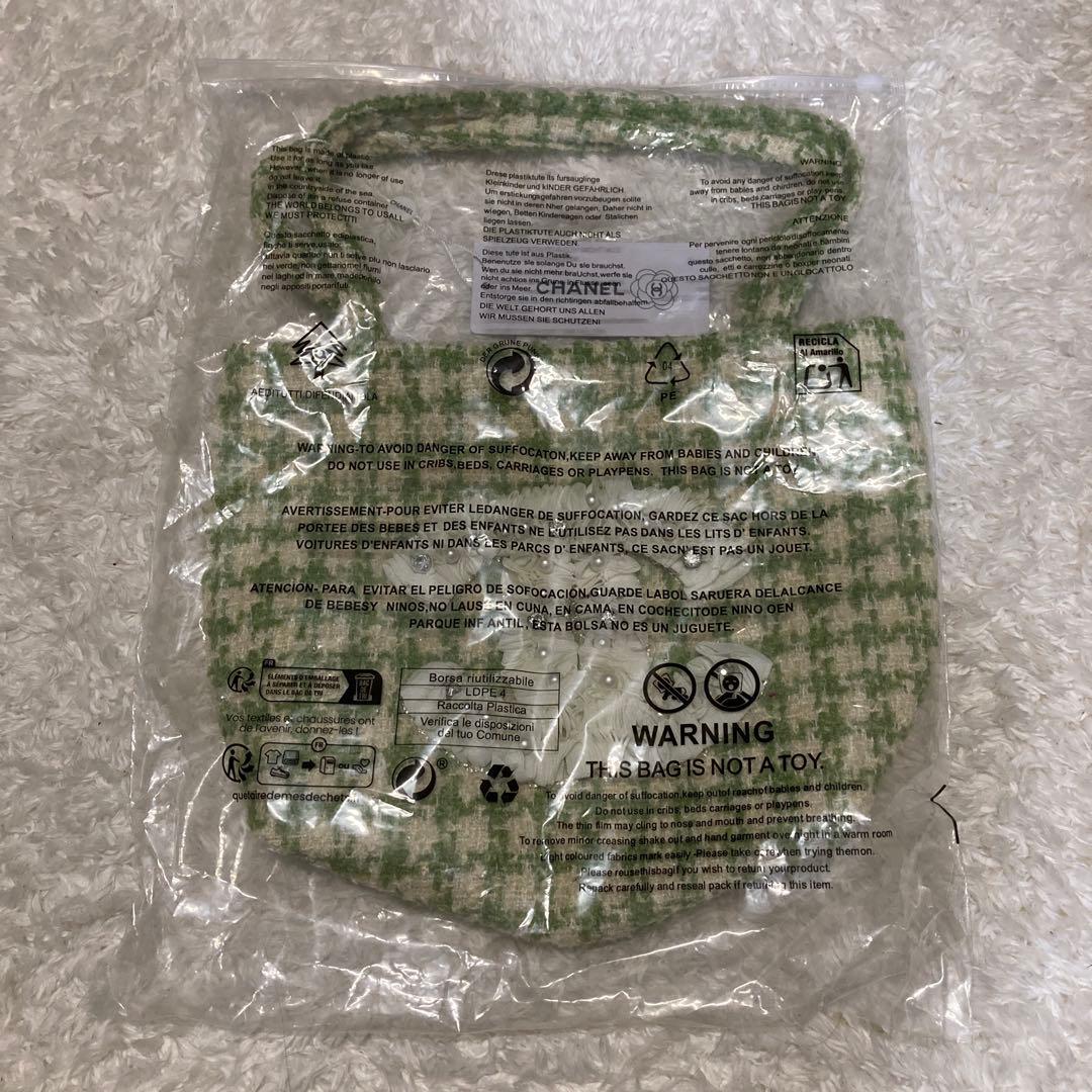 CHANEL ツイードトートバッグ　シフォン