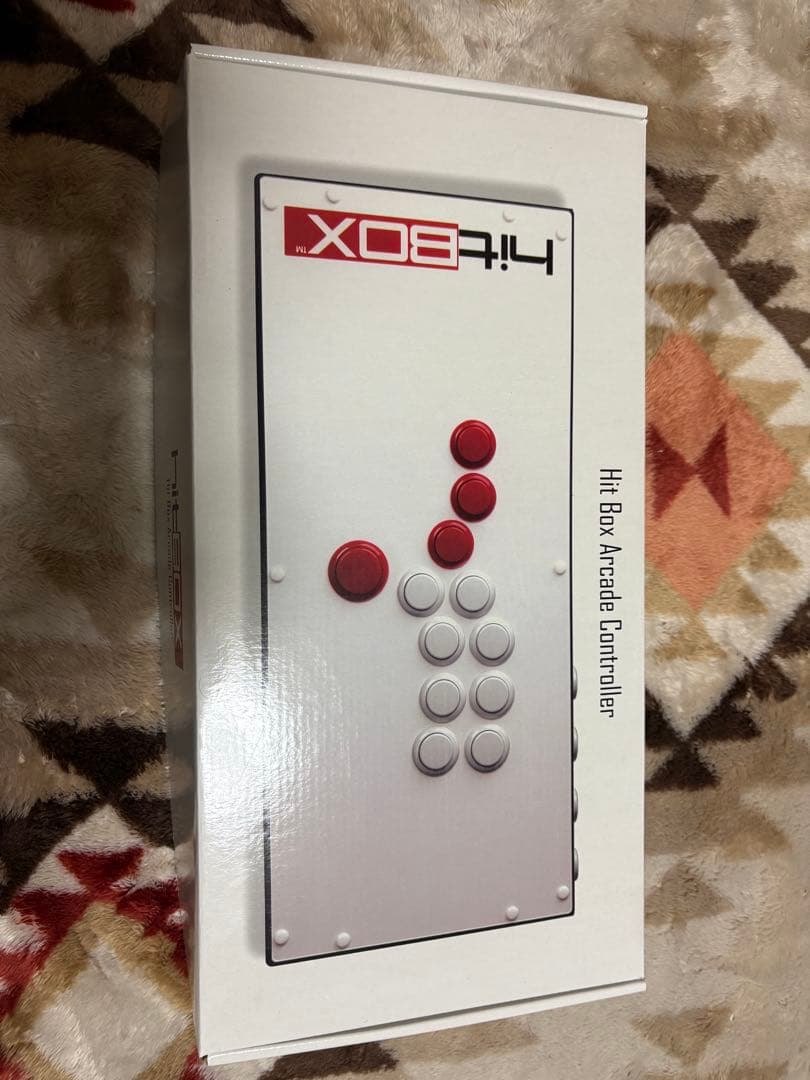 hitBOX アーケードコントローラー ホワイト/レッド