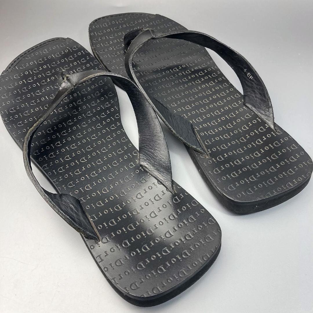 【ディオールオム】　レザーサンダル　ブラック　28cm　DIORHOMME