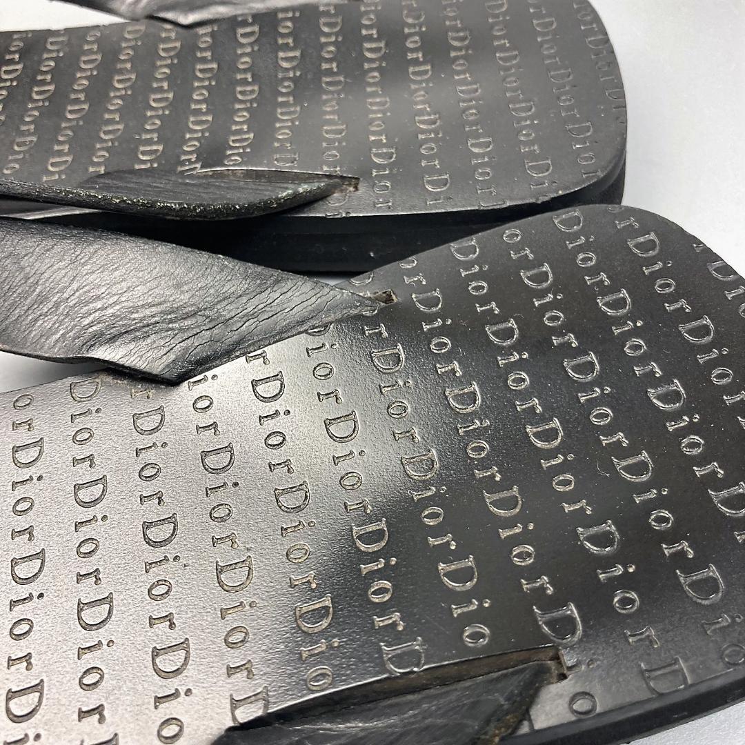 【ディオールオム】　レザーサンダル　ブラック　28cm　DIORHOMME