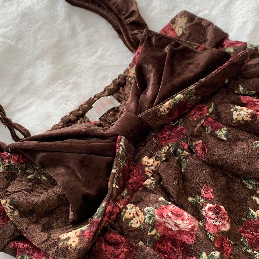 LIZ LISA 00’s 花柄　ベロアチャニック