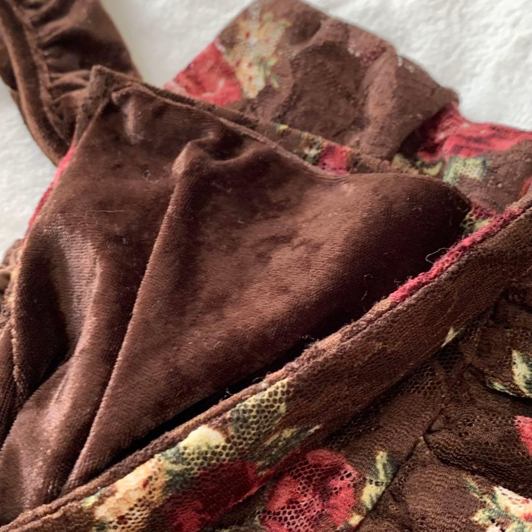 LIZ LISA 00’s 花柄　ベロアチャニック