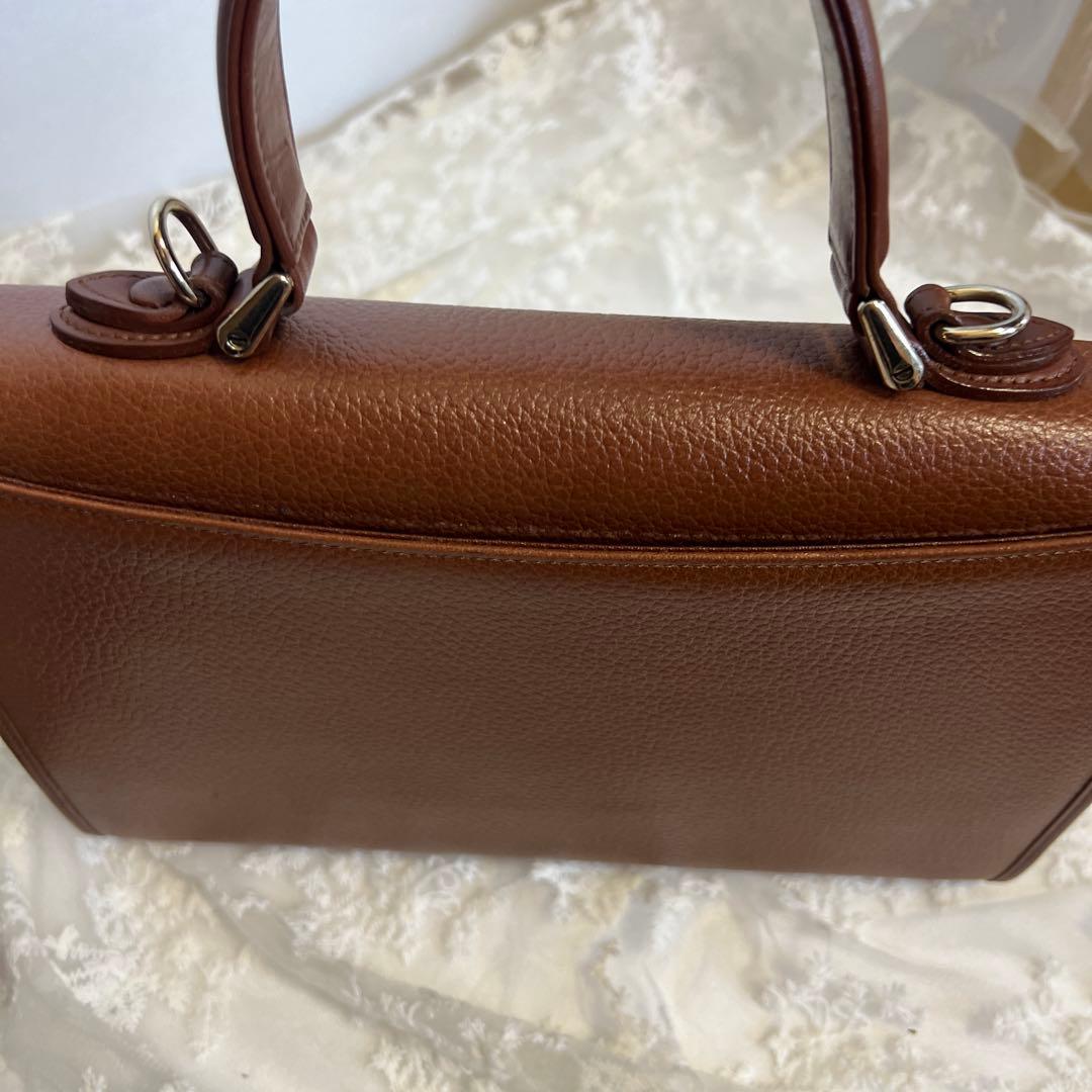 Burberry ブラウンレザー ショルダーバッグ オールドバーバリー2way