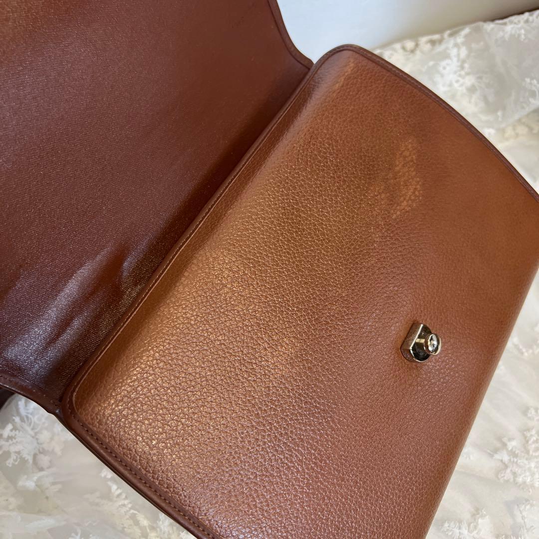 Burberry ブラウンレザー ショルダーバッグ オールドバーバリー2way