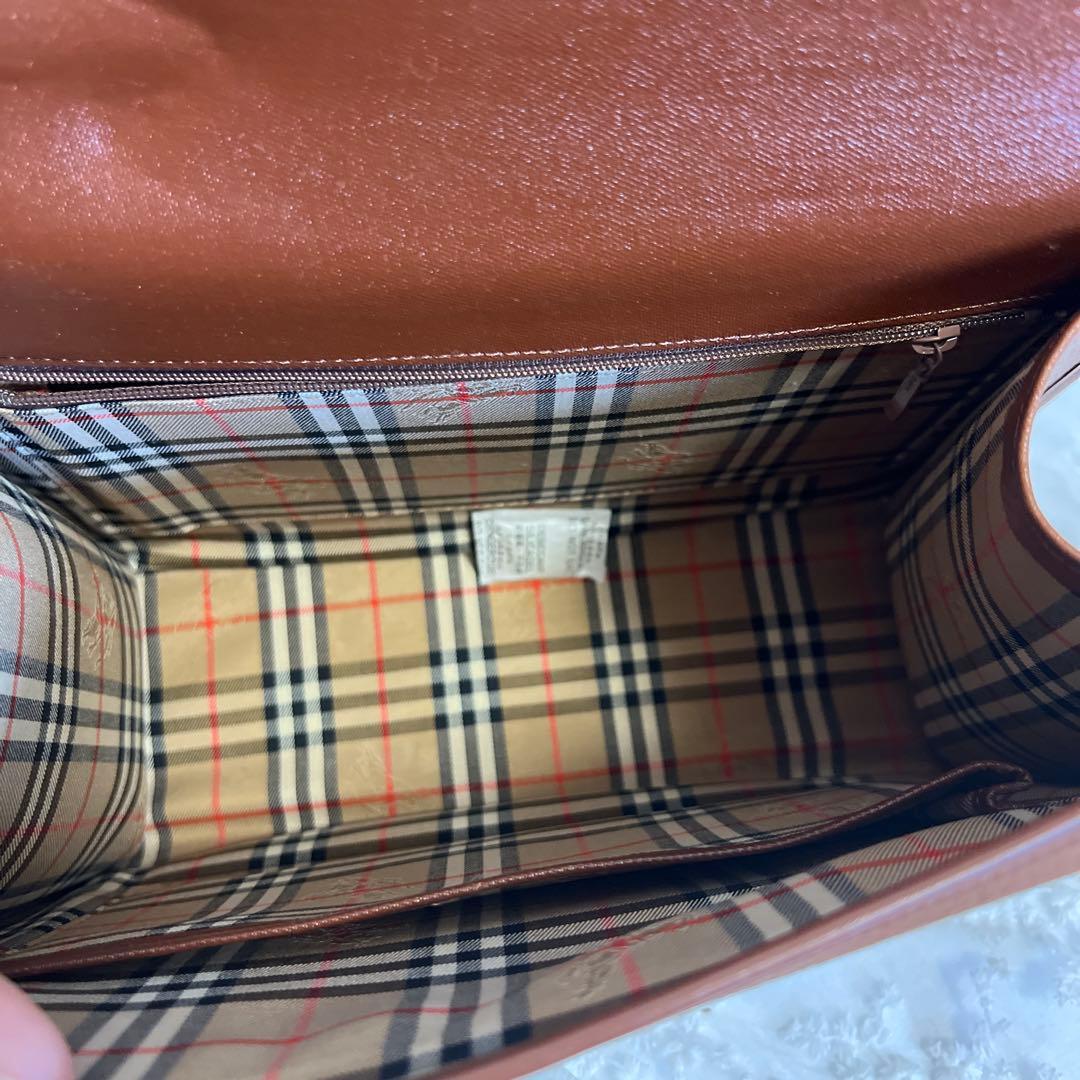 Burberry ブラウンレザー ショルダーバッグ オールドバーバリー2way