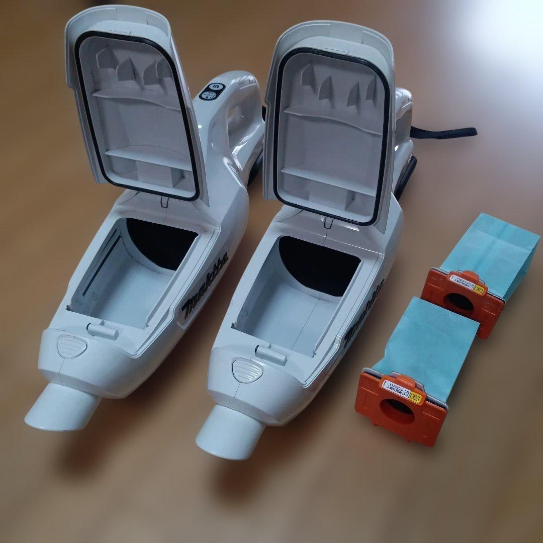 マキタ10.8V充電式クリーナCL107FDの２台セット純正バッテリ及び充電器付