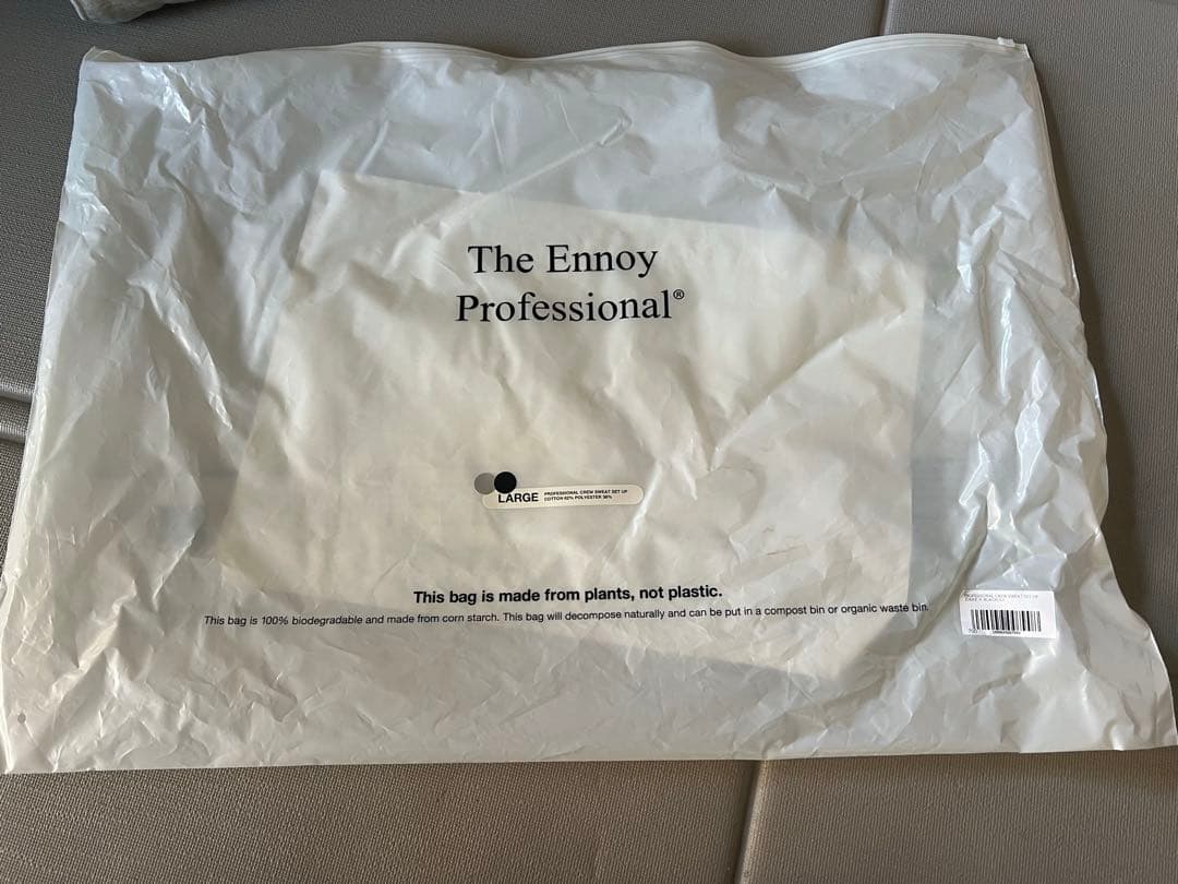 エンノイ プロフェッショナル クルースウェット セットアップ グレー　新品未使用