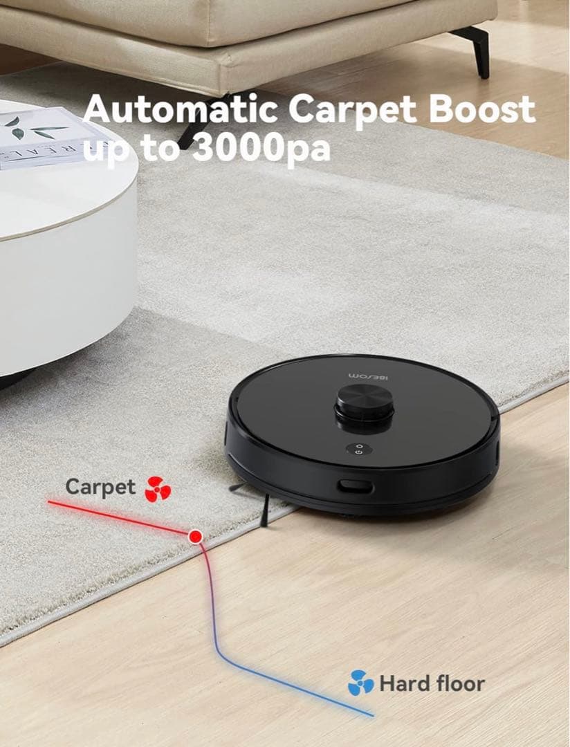 【新品】ロボット掃除機 3L自動ゴミ収集3-in-1吸引・掃除・水拭き