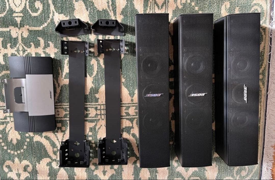 Bose 33wer 3本セット取り付けブラケット付属ケーブル 2本 20m