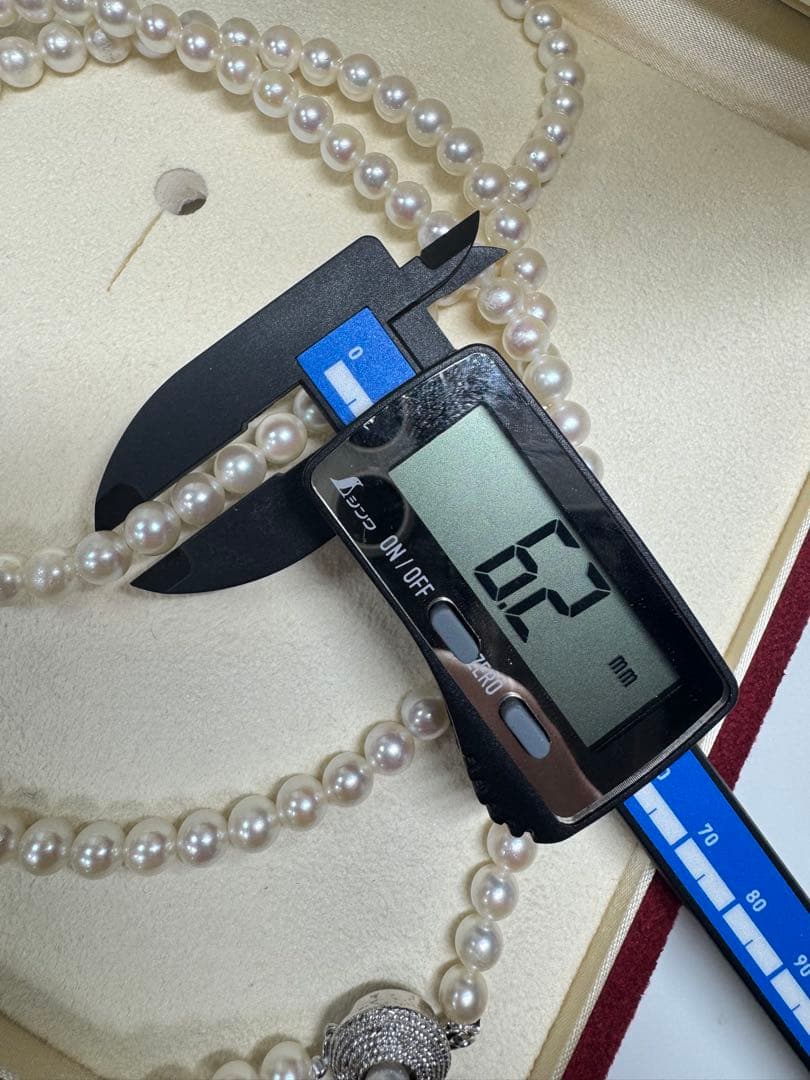 本真珠 パール ロングネックレス 約110cm 6.2mm 冠婚葬祭 フォーマル