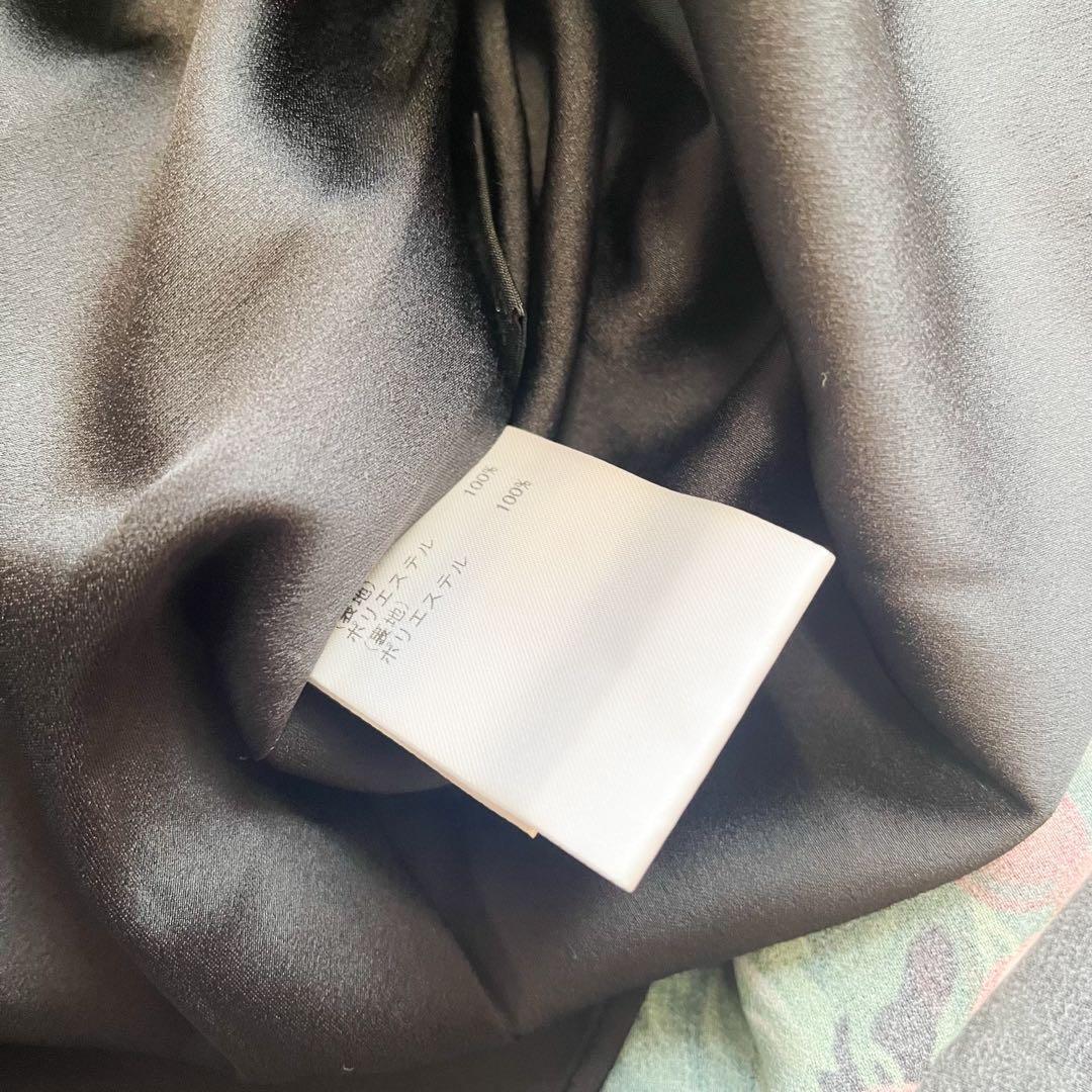 グレースコンチネンタル グレーププリントティアードワンピース ぶどう柄　36