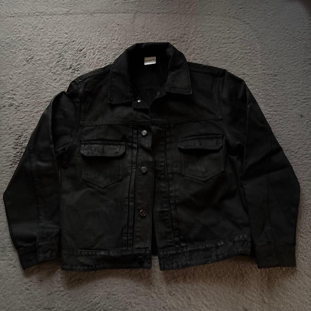 ジャケット・アウター archive coated denim jacket black