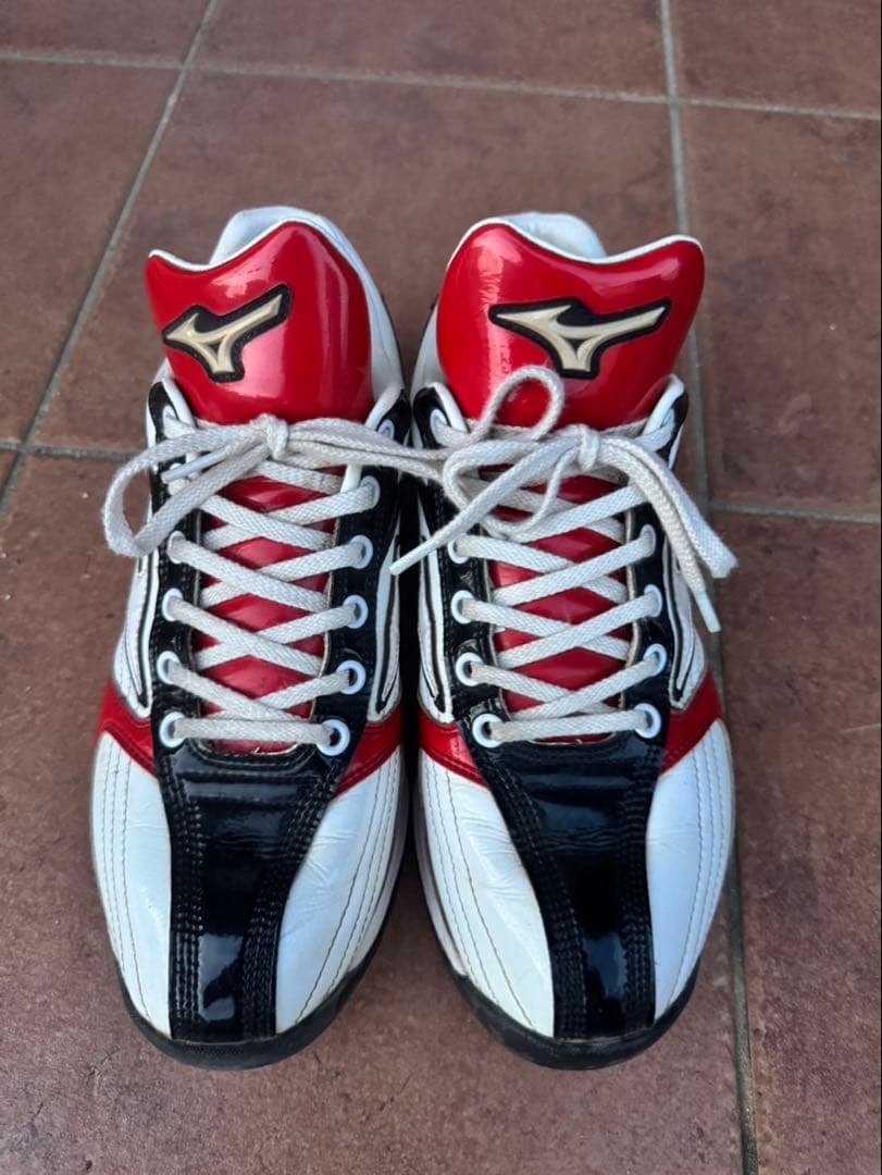 Mizuno グローバルエリート スパイク 白/赤/黒