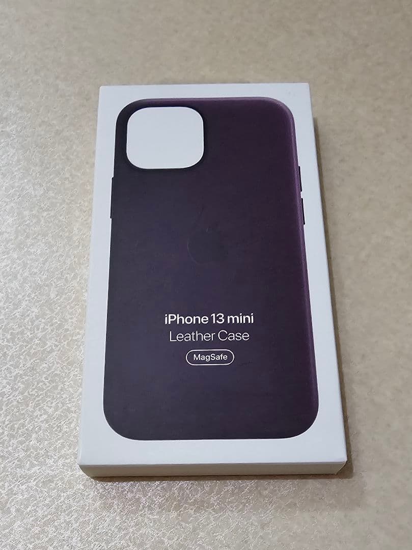 【純正】新品 iPhone 13 mini レザーケース ダークチェリー