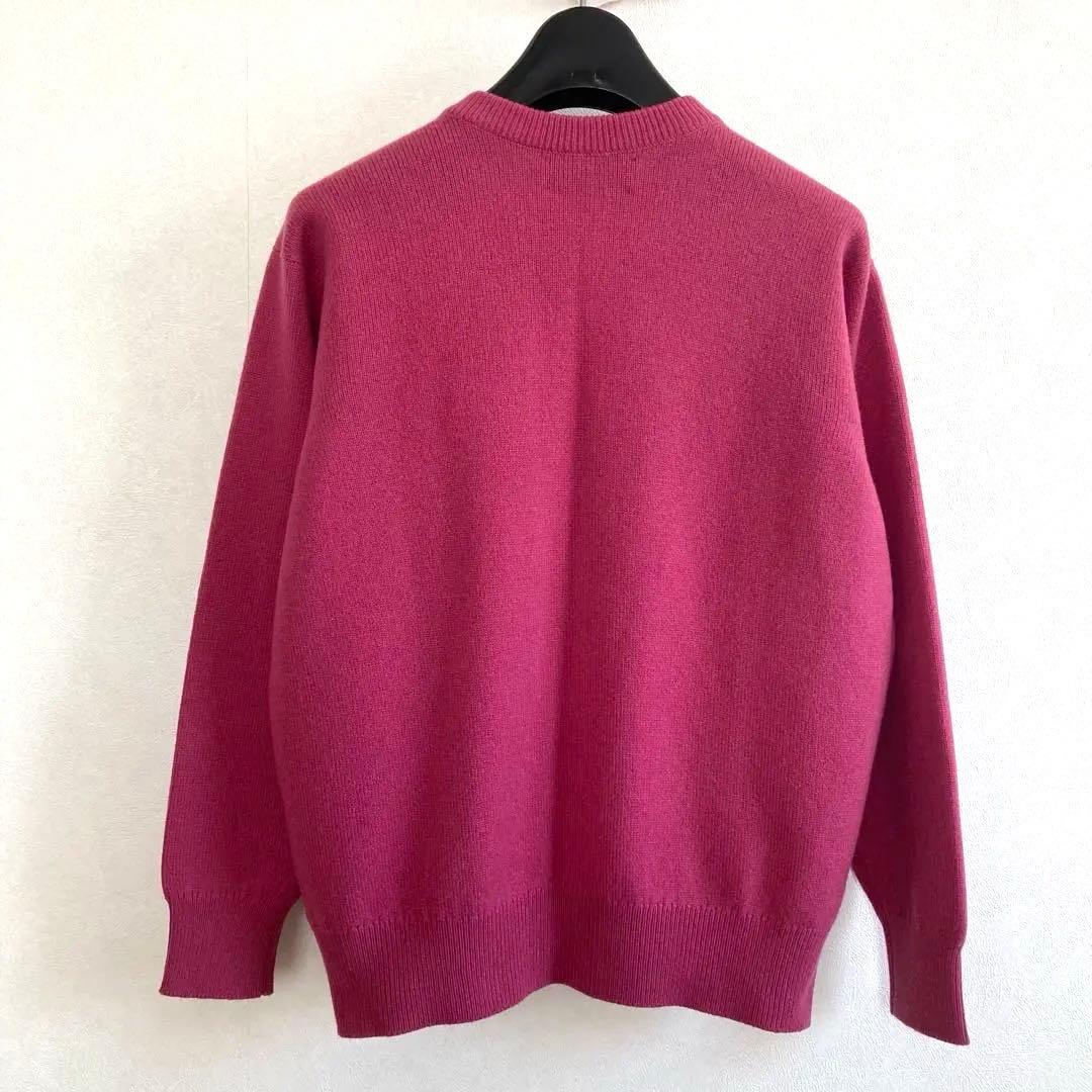 バランタイン BALLANTYNE カシミヤ100%ニットカーデ 42 ピンク系