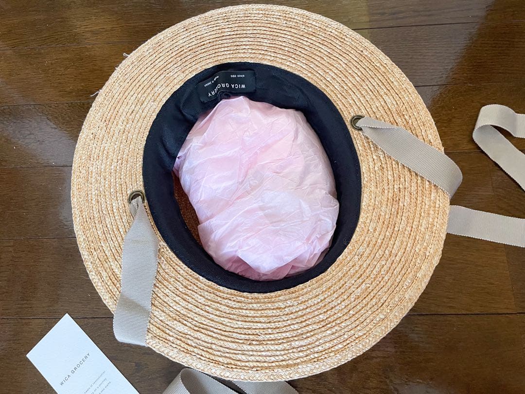 【Wさま】限定カラー wica grocery ウィカグロサリー 麦わら帽子
