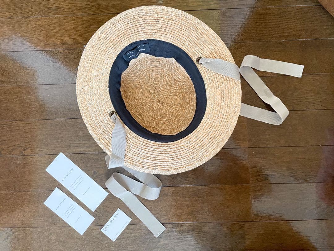 【Wさま】限定カラー wica grocery ウィカグロサリー 麦わら帽子