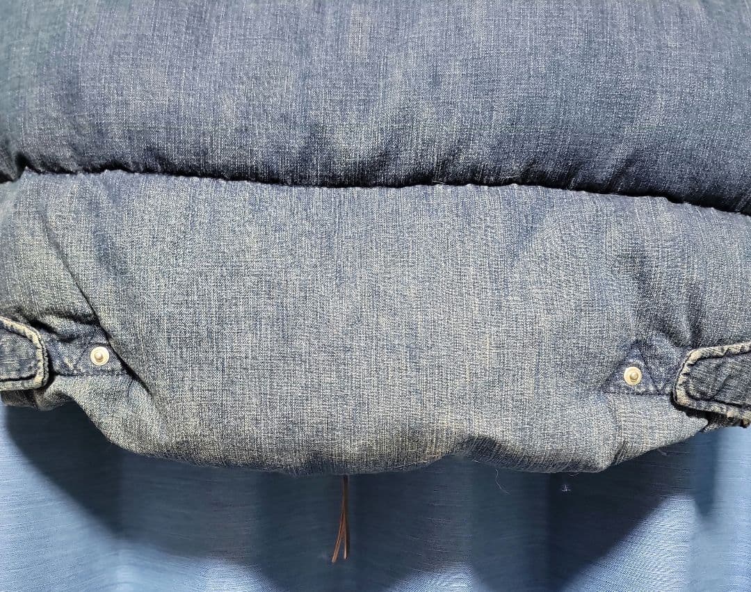 【美品】REMI RELIEF ダウンベスト デニム インディゴレザー L 希少