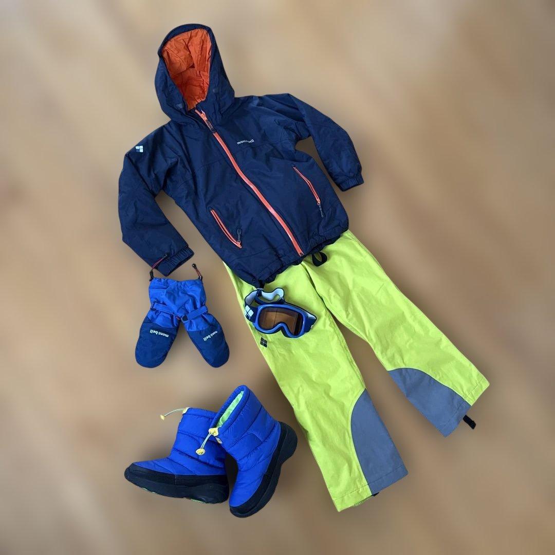 モンベル4点（➕1点）スキーウェアセット 140サイズ