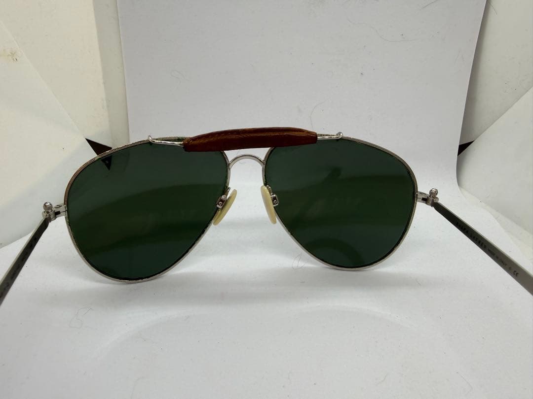 【ヴィンテージ】イタリア製ラルフローレン　革巻き　ティアドロップ　サングラス