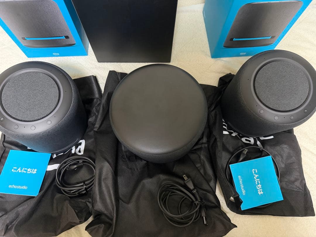 Amazon Echo Sub、Amazon Echo Studio ×2