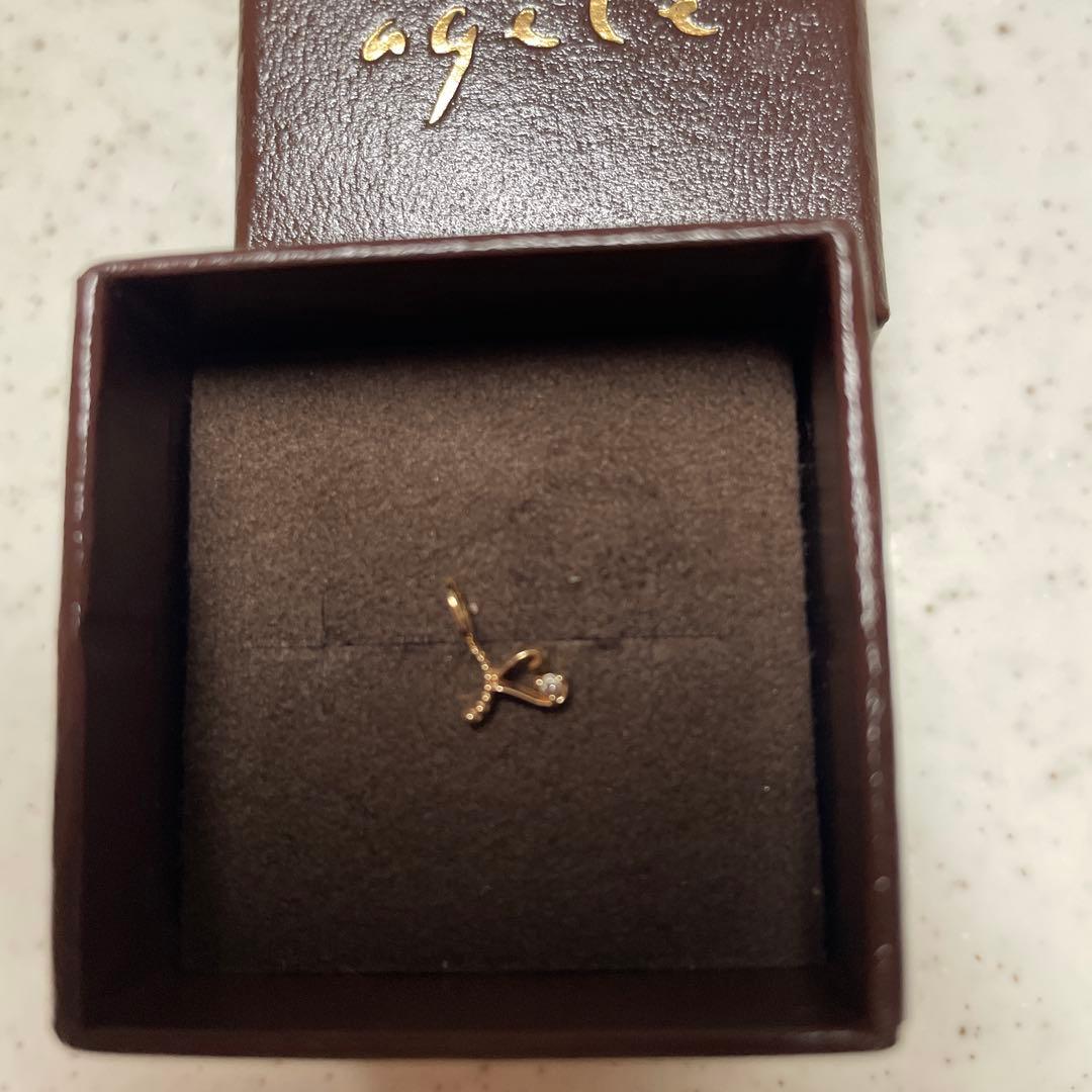 agete k10 イニシャルチャーム　K