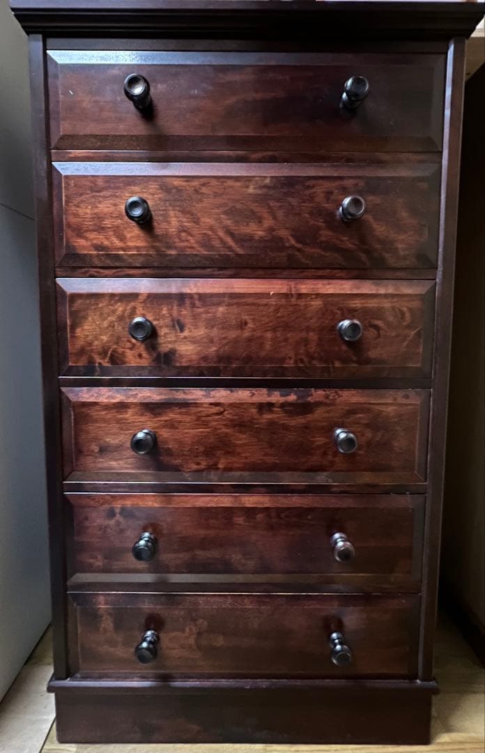 6段チェスト 民芸調　整理箪笥 収納家具 和家具 レトロ