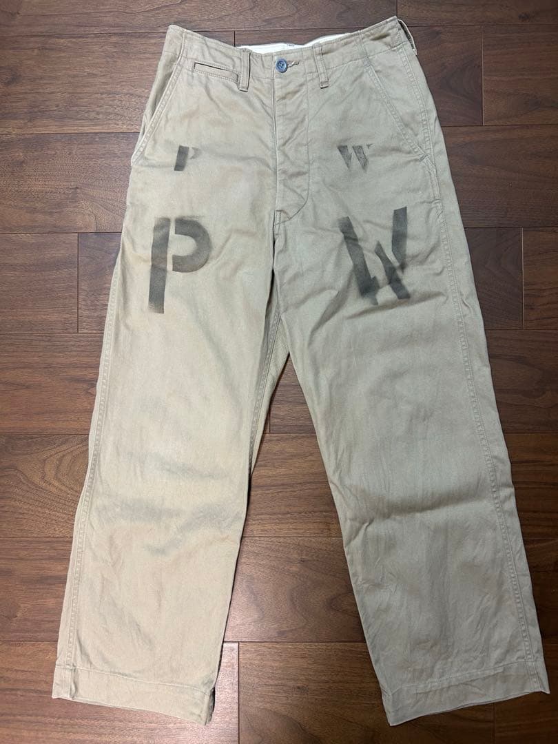 40s US.ARMY チノパン アーミーチノ PW プリズナー メタルボタン