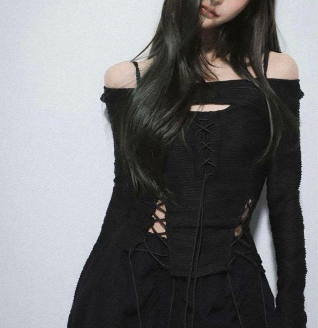 トップス Meltthelady lace up layered corset