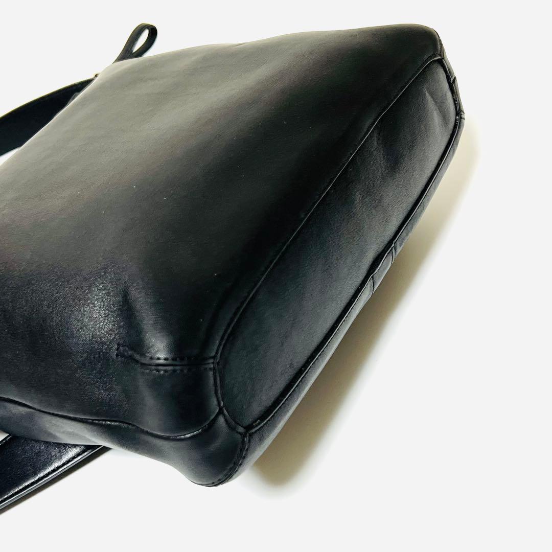 未使用級 COACH コーチ ショルダーバッグ 斜め掛け レザー 9188 黒