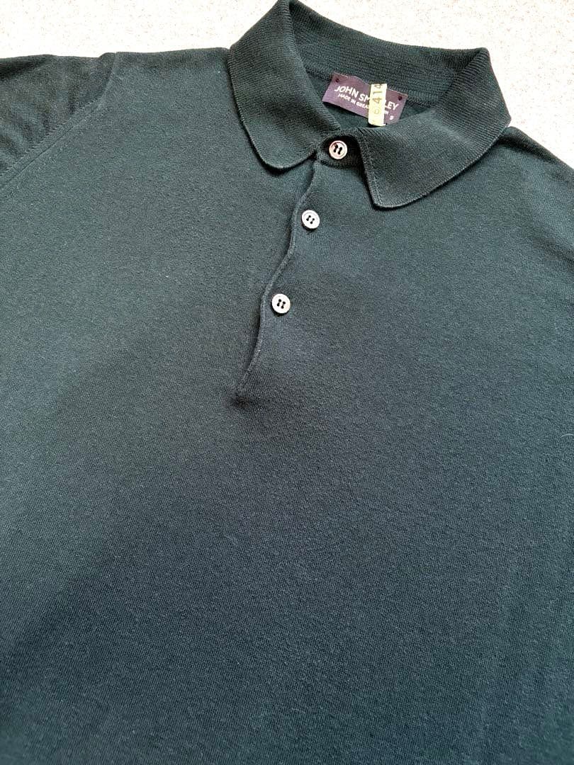 JOHN SMEDLEY ジョンスメドレー ニットポロシャツ エメラルドグリーン