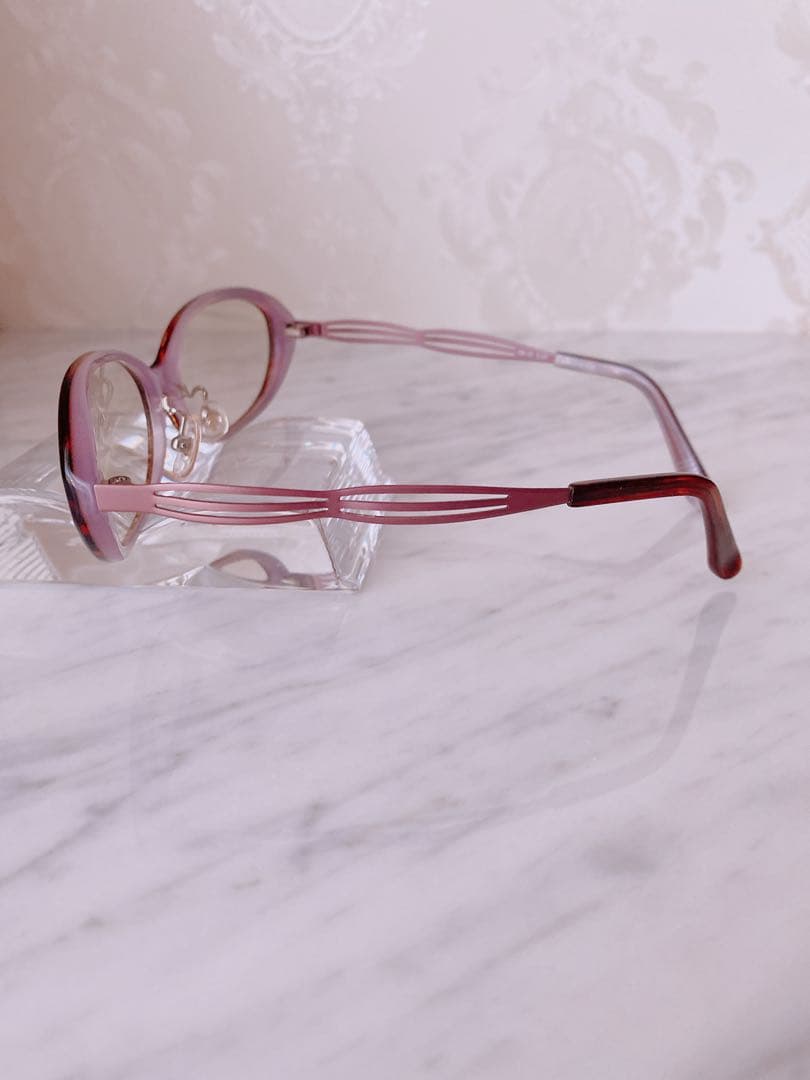 美品 アイブレラ クリアフィット ブラウン オーバル サングラス