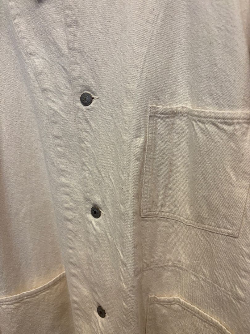 Comoli コモリ　カバーオールジャケット　ホワイト