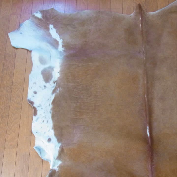 カウラグ 牛革 天然 レザー マット カーペット ラグマット