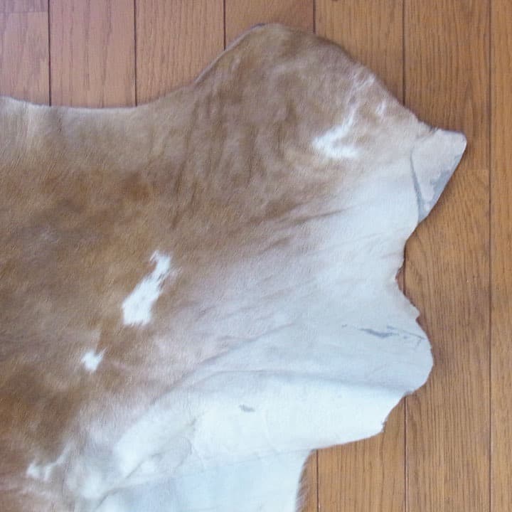 カウラグ 牛革 天然 レザー マット カーペット ラグマット