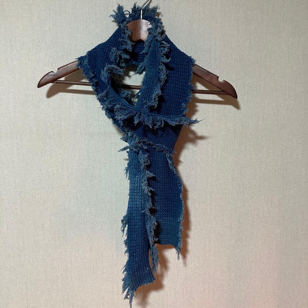 希少 70s usa コットンストール インディゴ ロサンゼルス製 ビンテージ