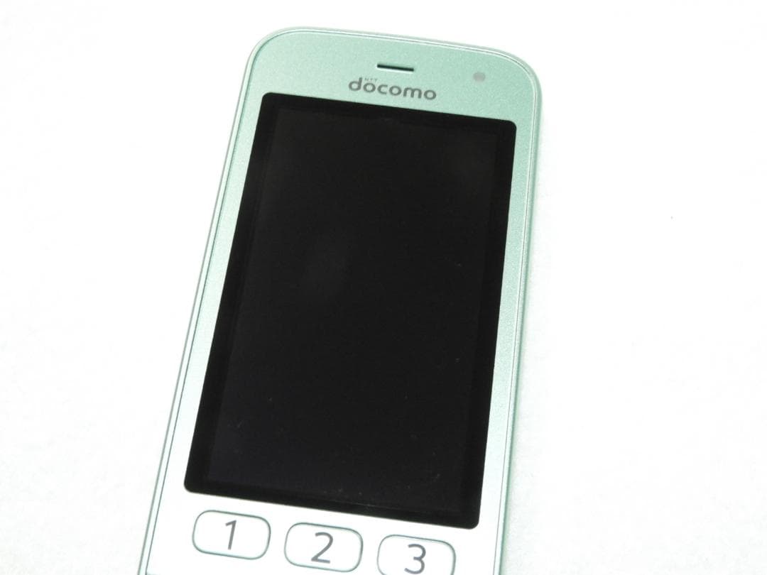 富士通 らくらくホン F-02J グリーン docomo ガラホ 4G LTE