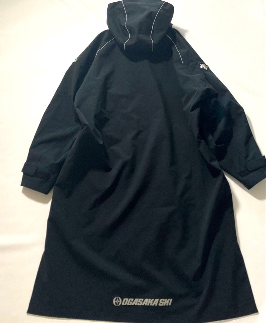 【月優】オガサカスキー デサント　ポンチョ ロングコート 黒 XO