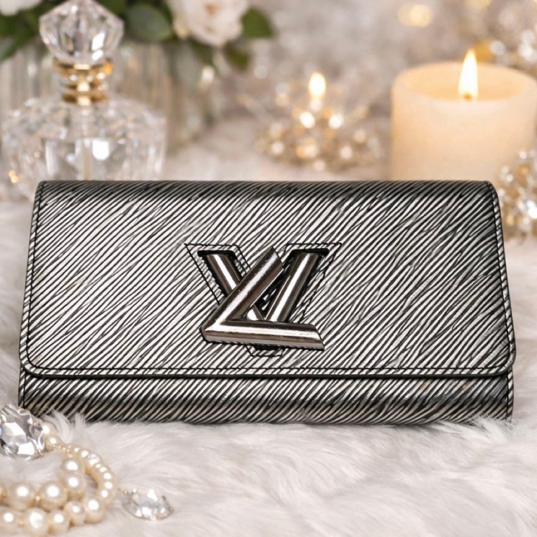 【美品】Louis Vuitton シルバー 長財布